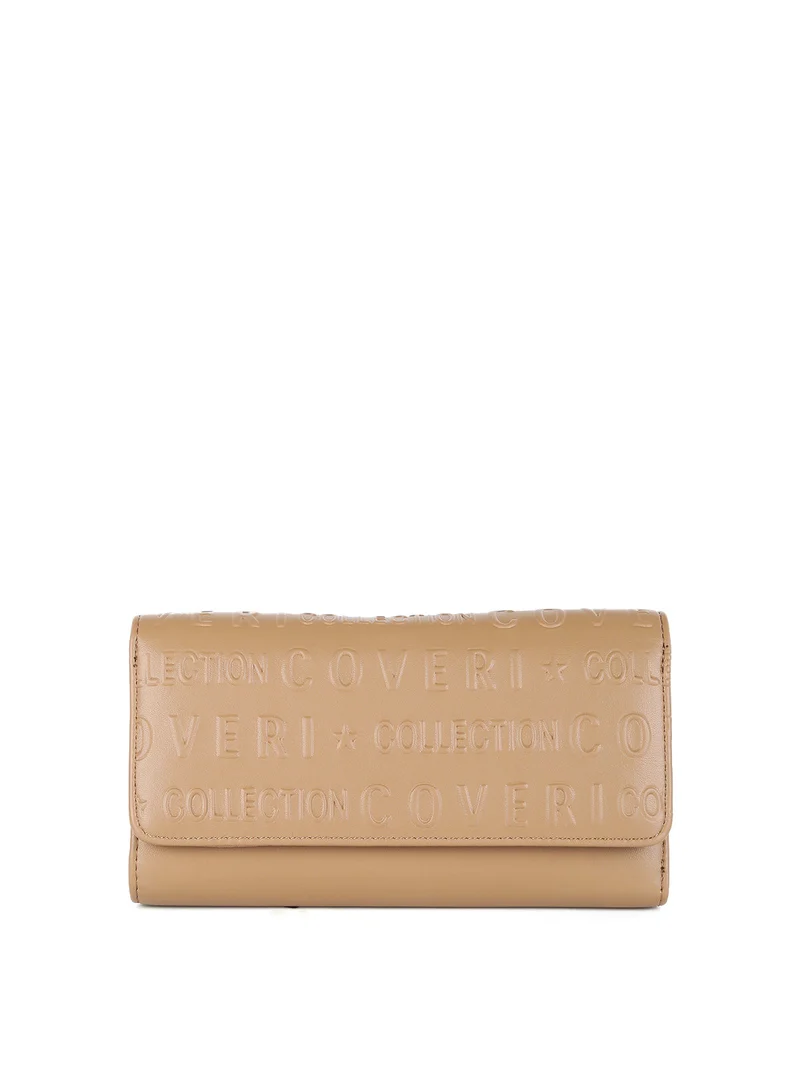Portafoglio rettangolare donna con bottone - khaki