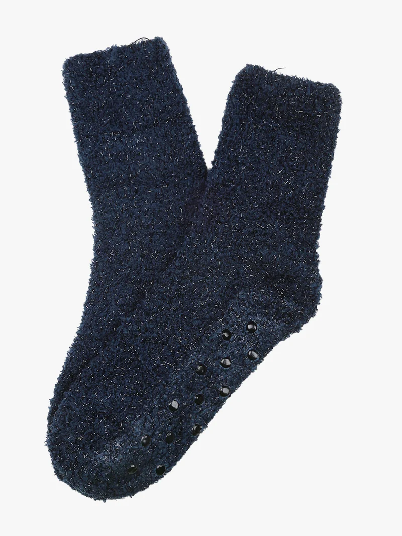 Calze morbide antiscivolo da donna - blu scuro