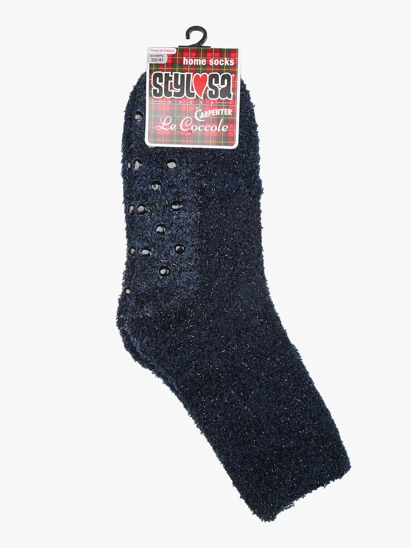 Calze morbide antiscivolo da donna - blu scuro