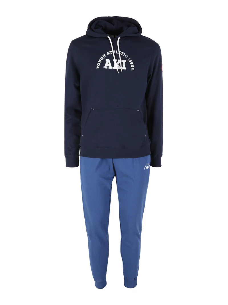 Tuta uomo sportiva con cappuccio - blu scuro