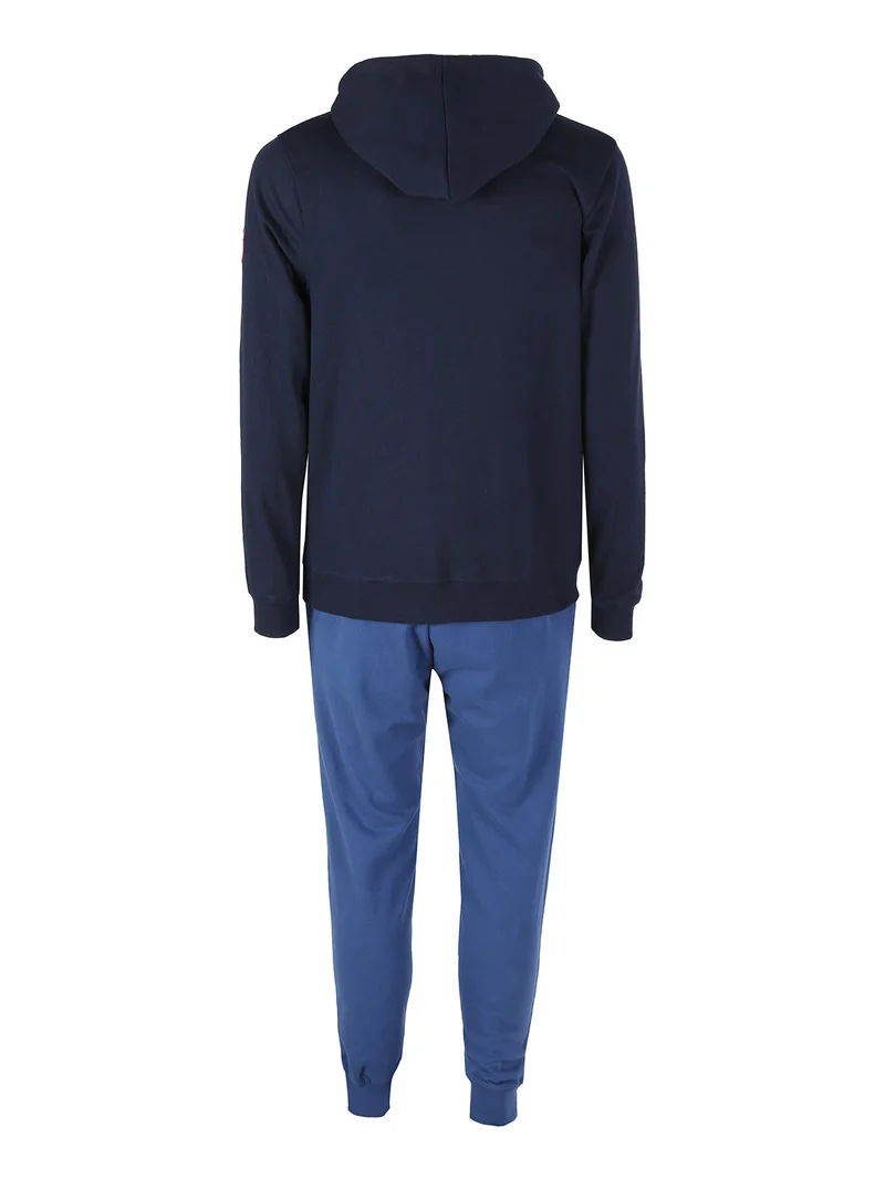 Tuta uomo sportiva con cappuccio - blu scuro