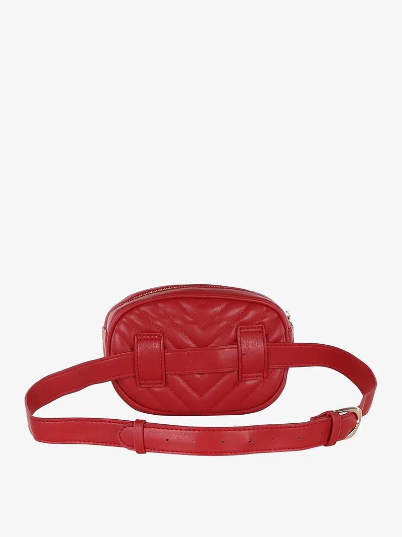 Marsupio trapuntato in ecopelle - rosso