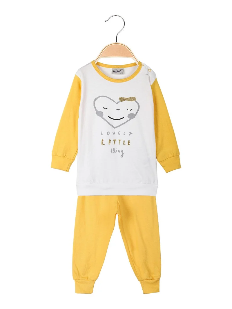 Pigiama lungo da neonata in cotone - bianco