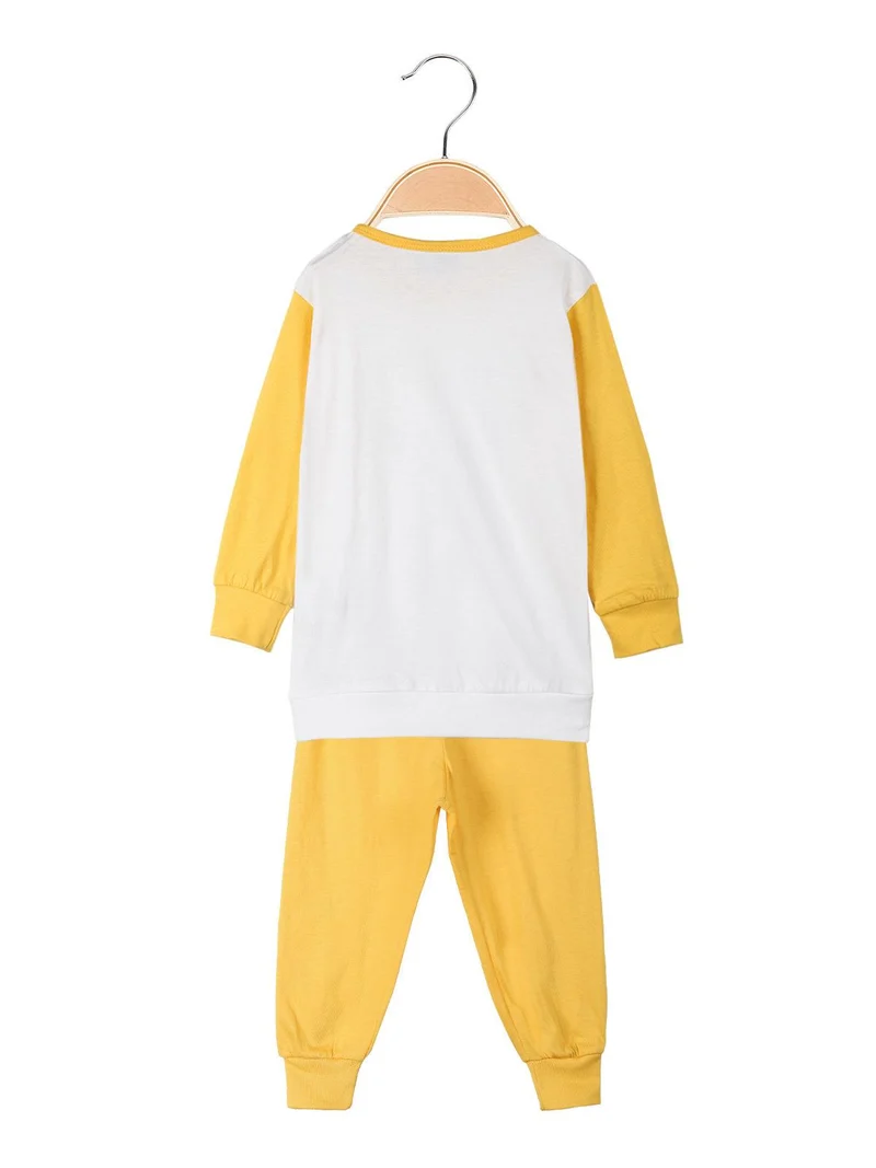 Pigiama lungo da neonata in cotone - bianco