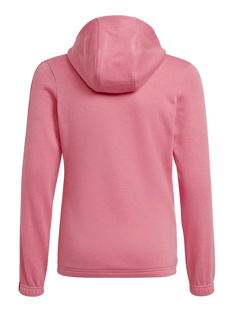 Felpa da bambina con cappuccio e zip - rosa
