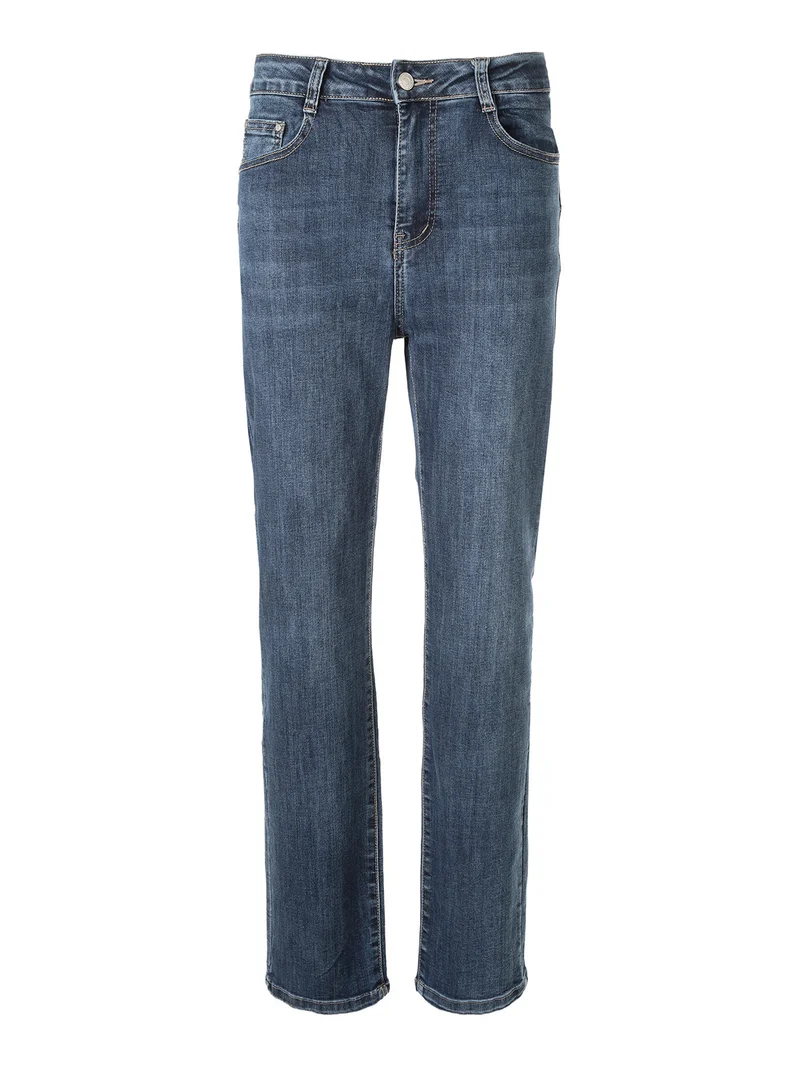 Jeans donna regular fit con dettaglio punto luce sul retro - jeans