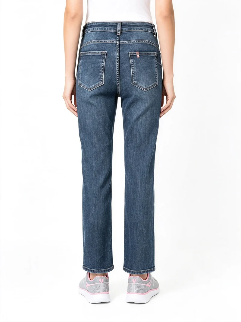 Jeans donna regular fit con dettaglio punto luce sul retro - jeans