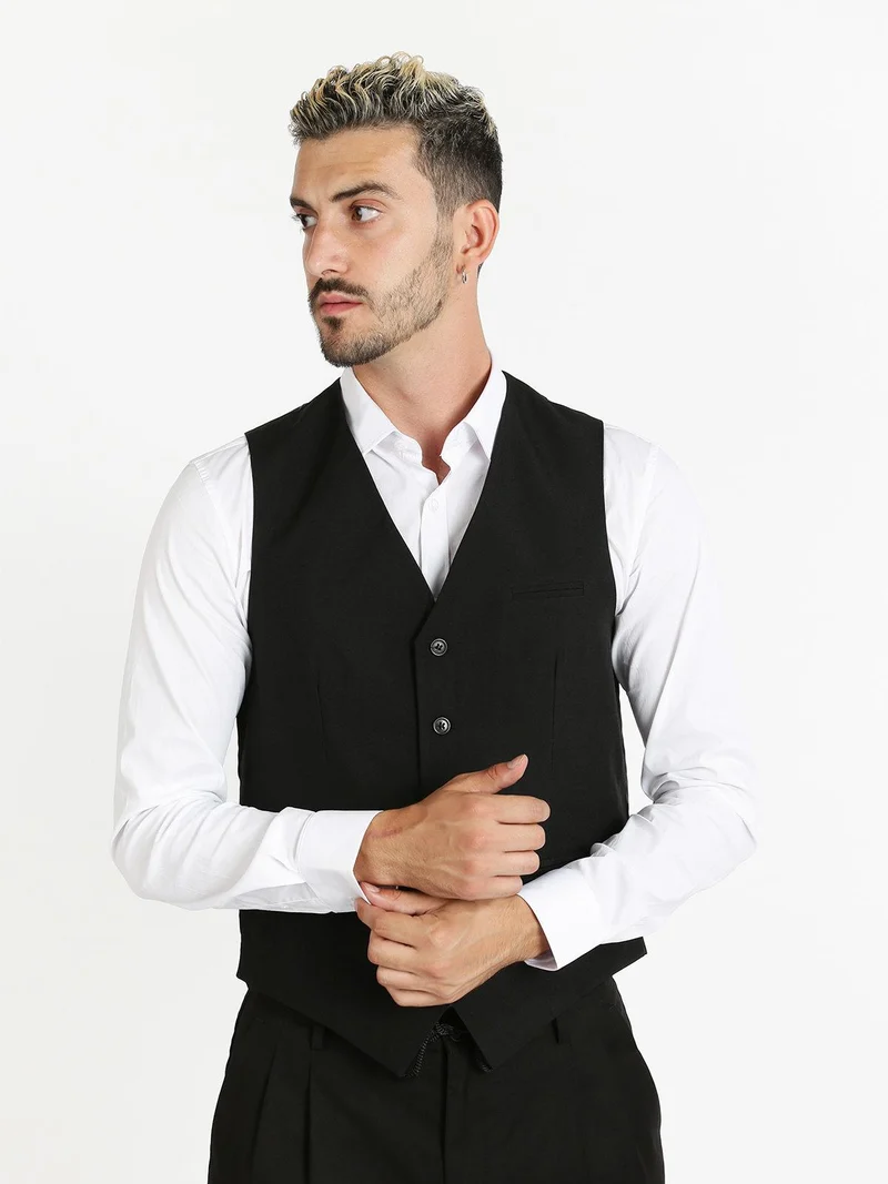 Gilet da uomo elegante - nero