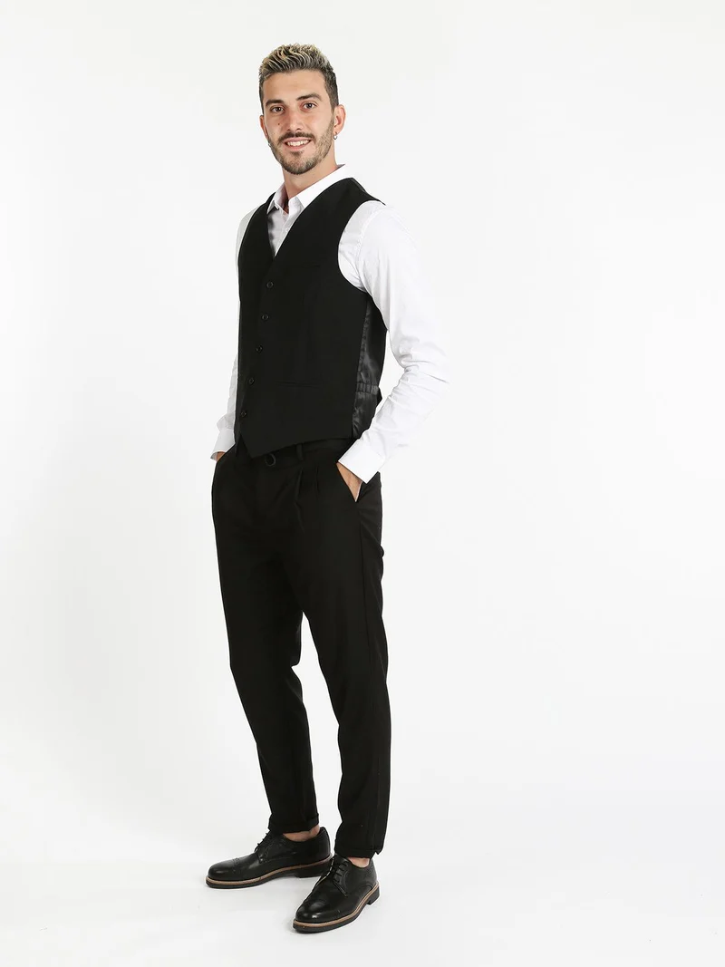Gilet da uomo elegante - nero