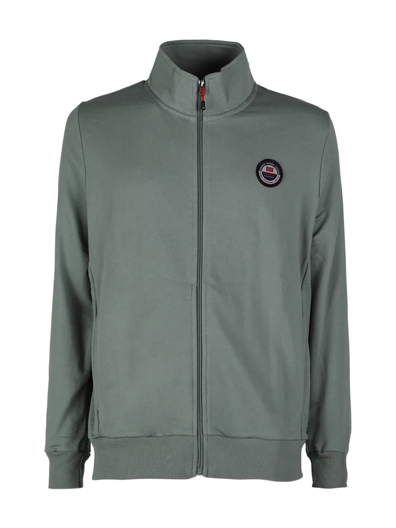 Felpa da uomo full zip - acqua marina