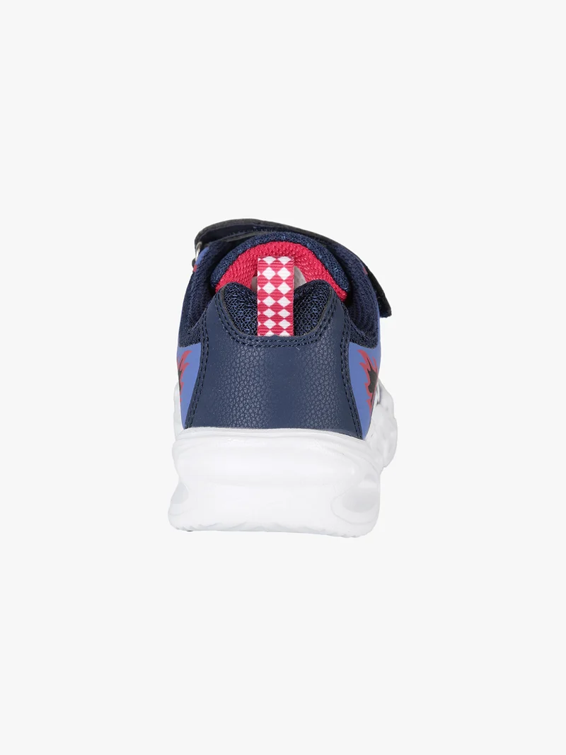 Sneakers da bambino con luci e cinturino a strappo - blu