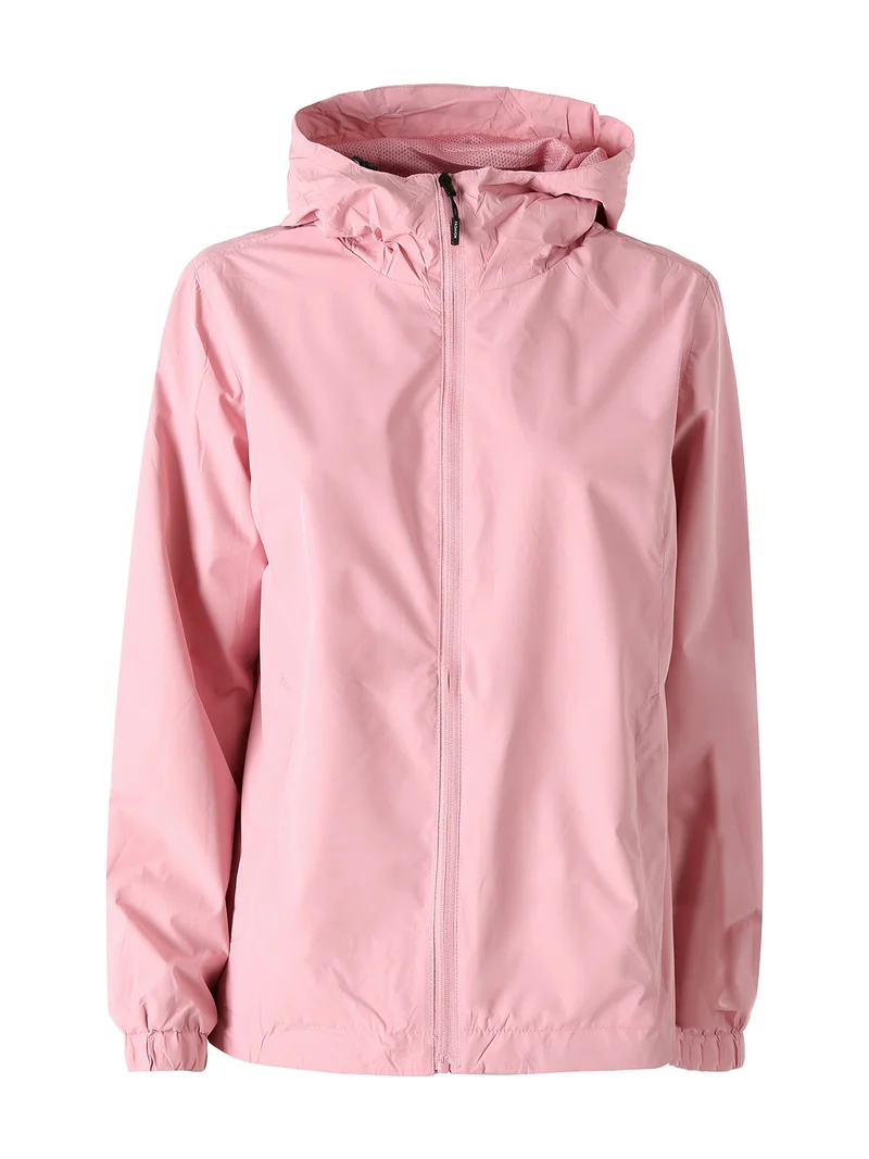 Giacca a vento da donna con cappuccio - rosa