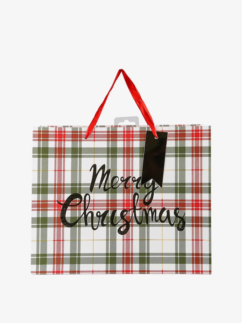 Sacchetto regalo di Natale rettangolare - panna