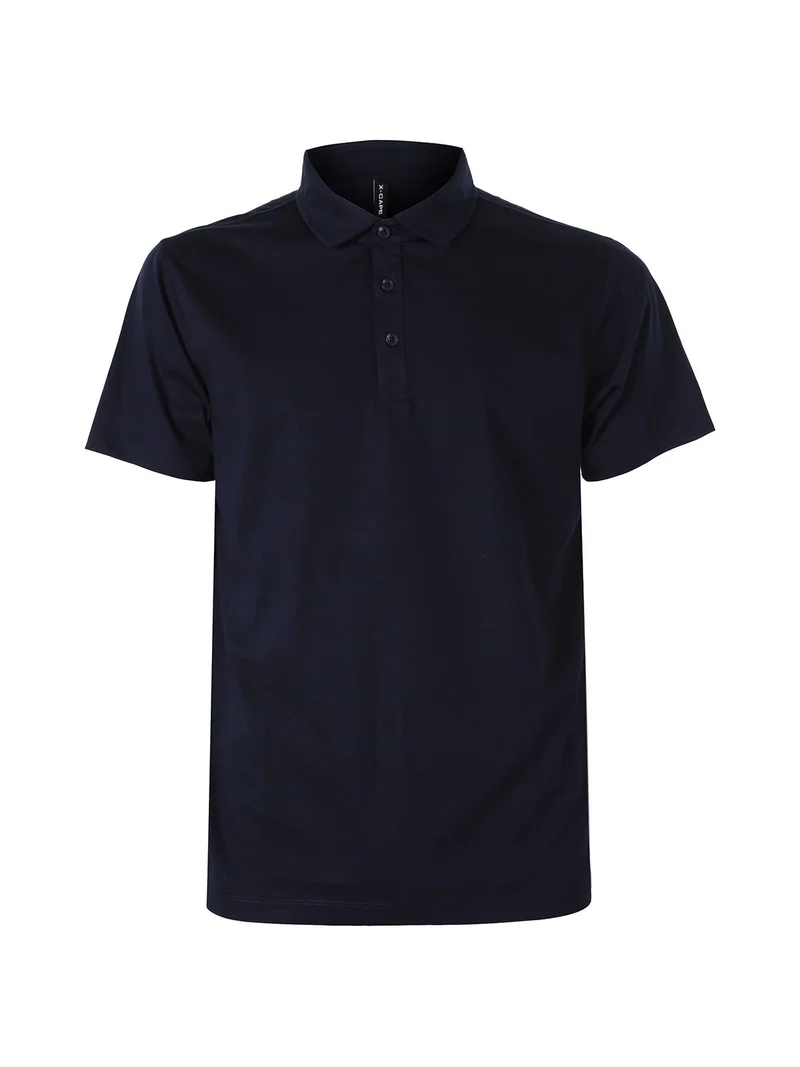 Polo da uomo a maniche corte - blu scuro