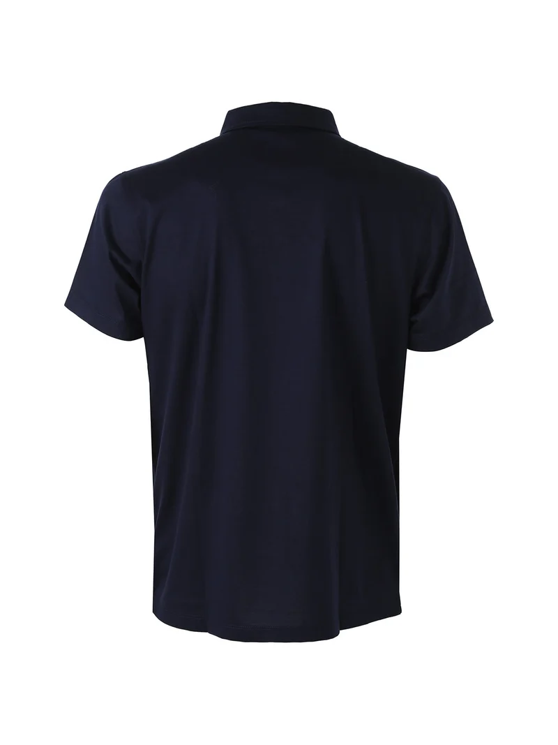 Polo da uomo a maniche corte - blu scuro