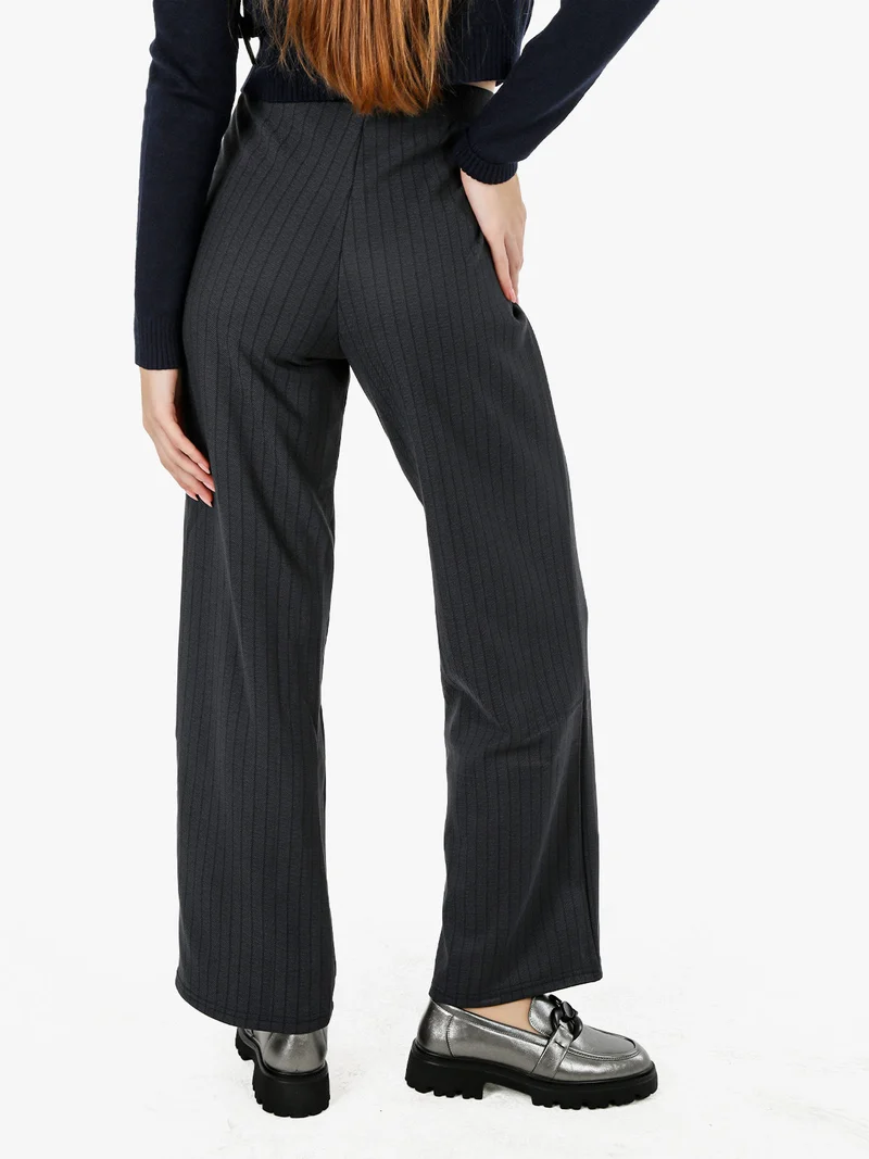 Pantaloni donna morbidi a gamba larga - nero