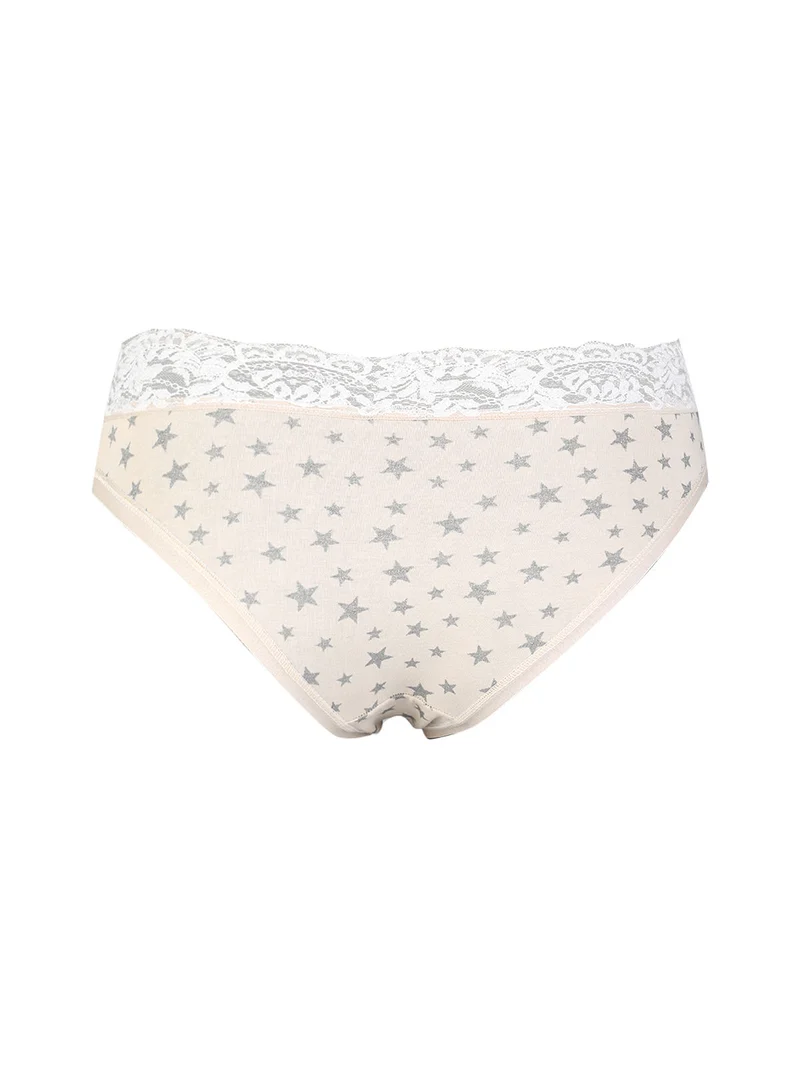 Slip donna in cotone con pizzo - nudo
