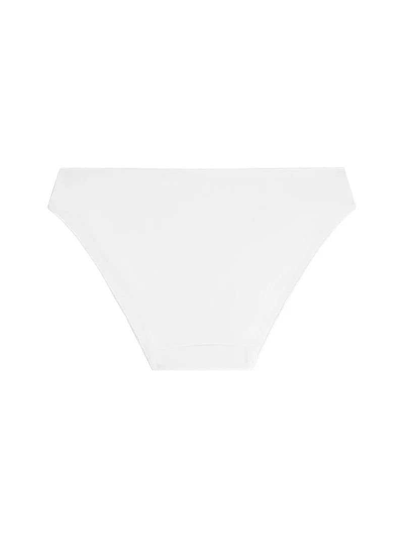Confezione da 3 mini slip da donna in cotone bielastico - bianco