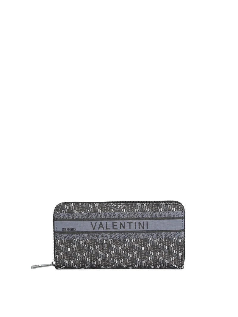 Portafoglio rettangolare da donna con stampe - nero