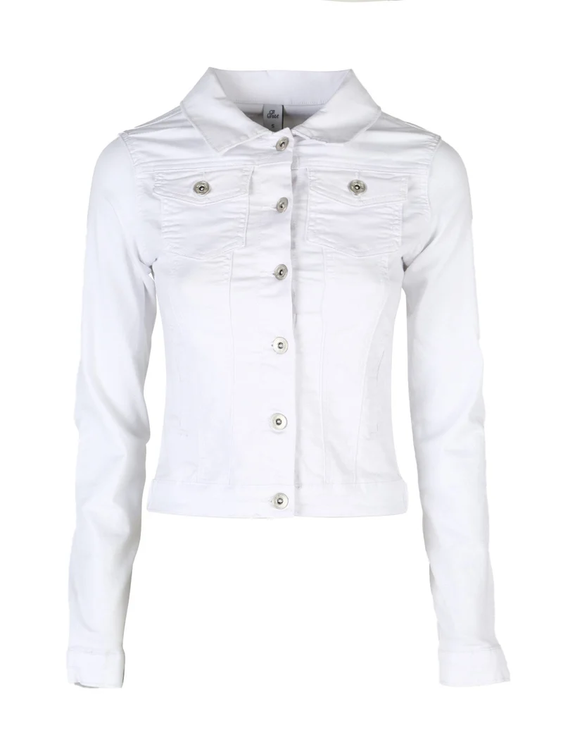 Giacca in jeans donna - bianco