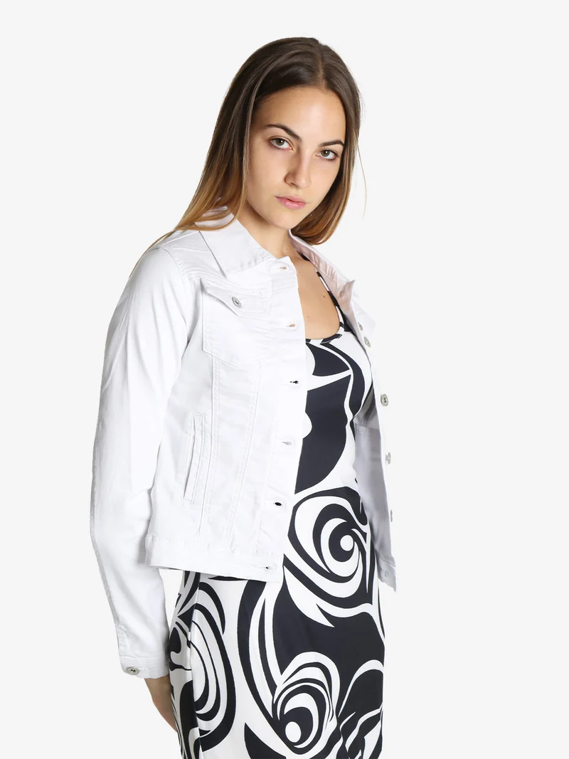 Giacca in jeans donna - bianco