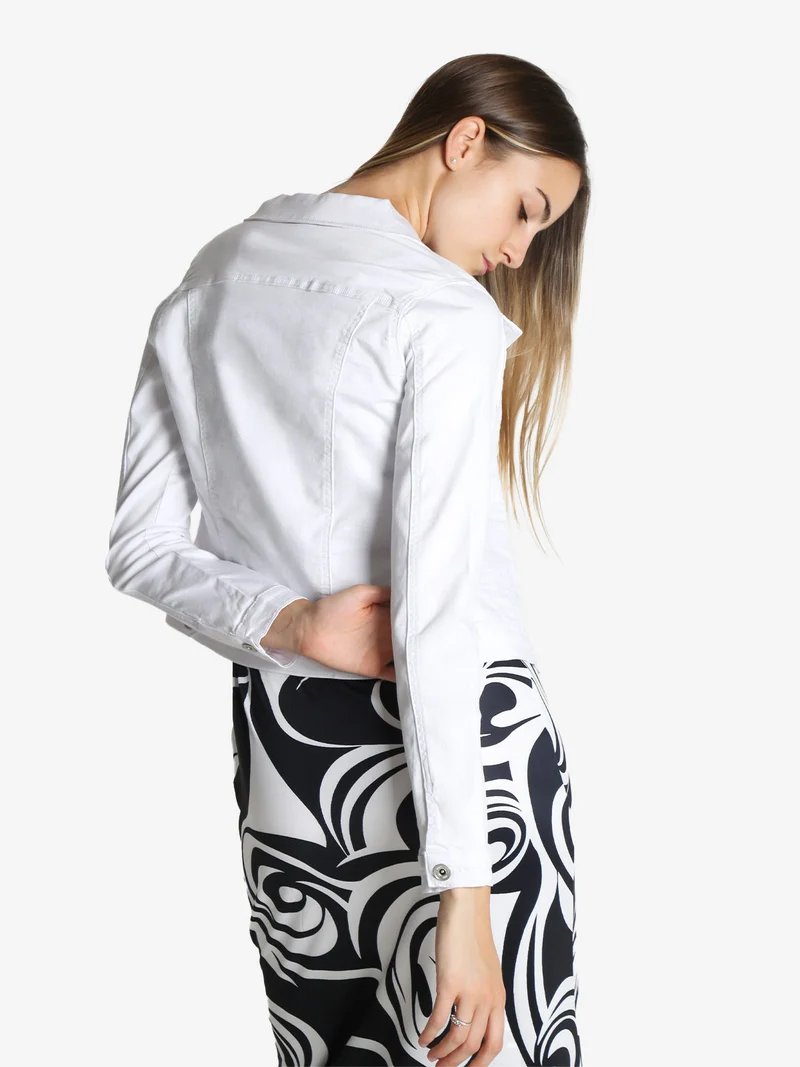Giacca in jeans donna - bianco