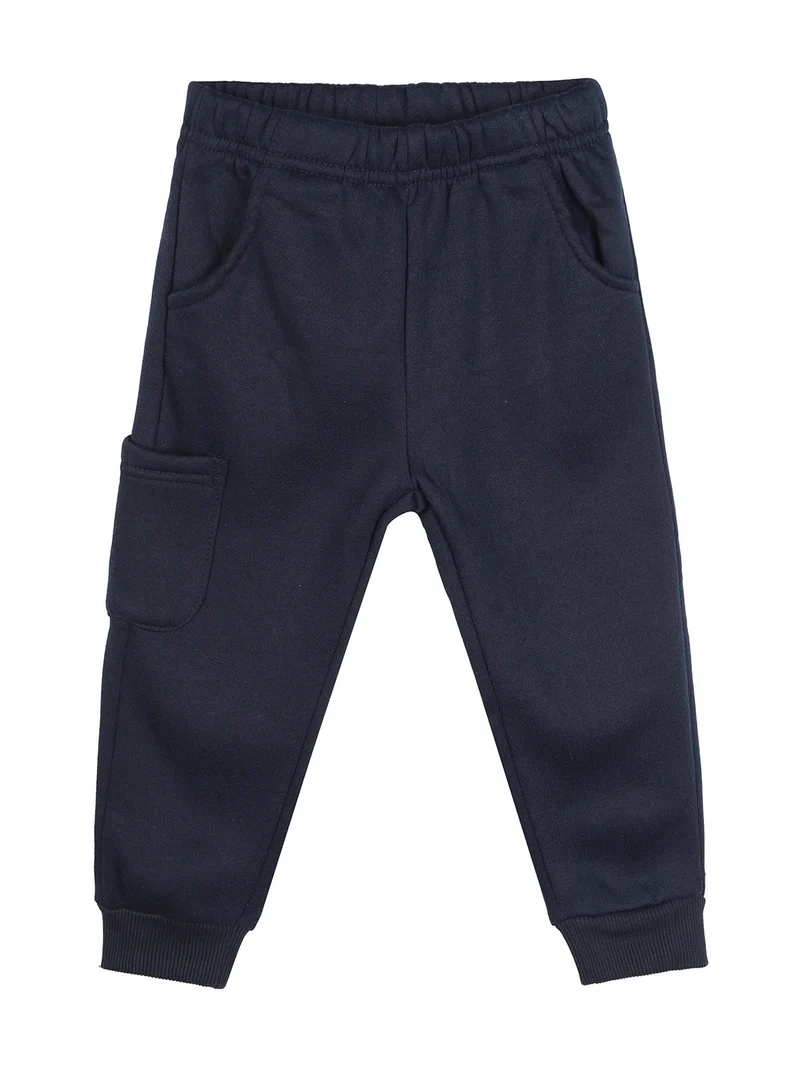 Completo 3 pezzi da neonato con cappuccio e zip - blu