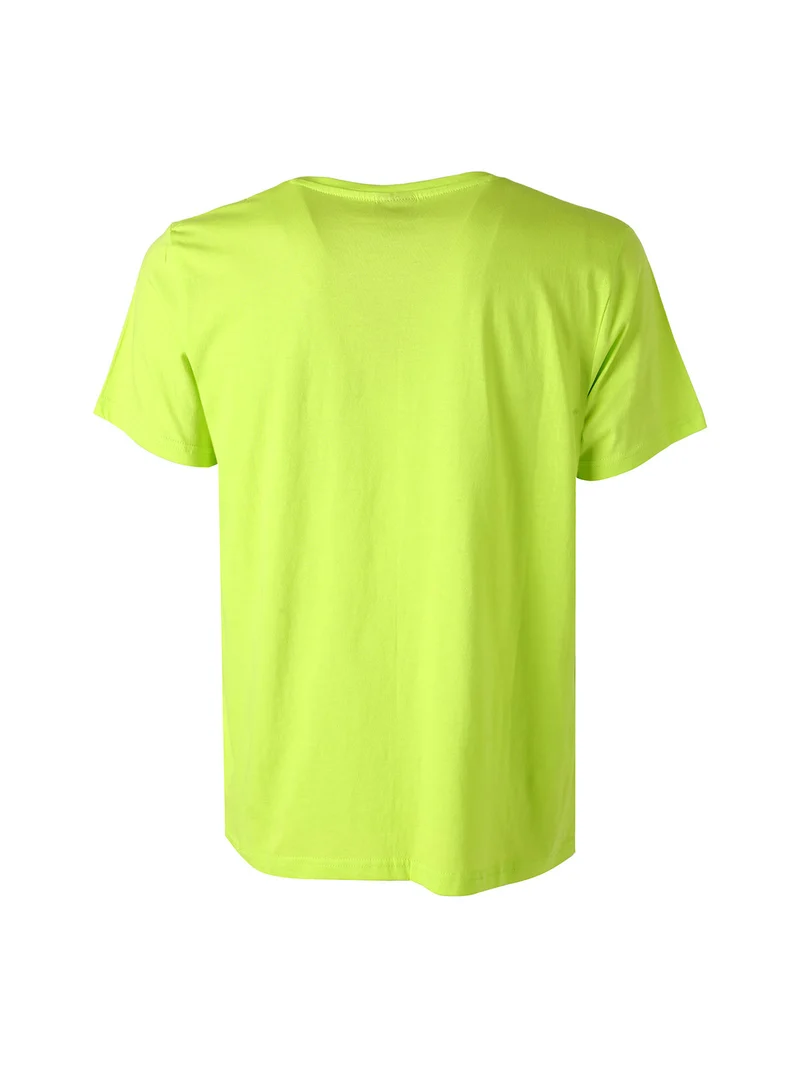 T-shirt girocollo da uomo in cotone con logo - mela