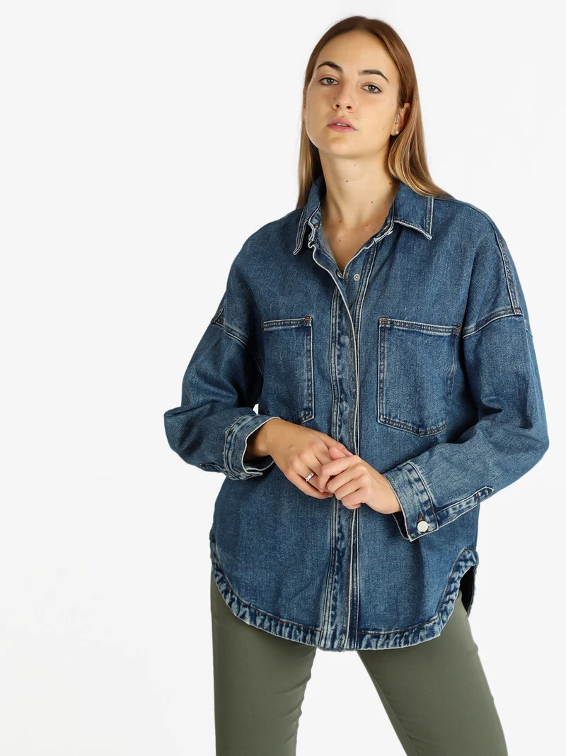 Giacca donna in jeans oversize - jeans