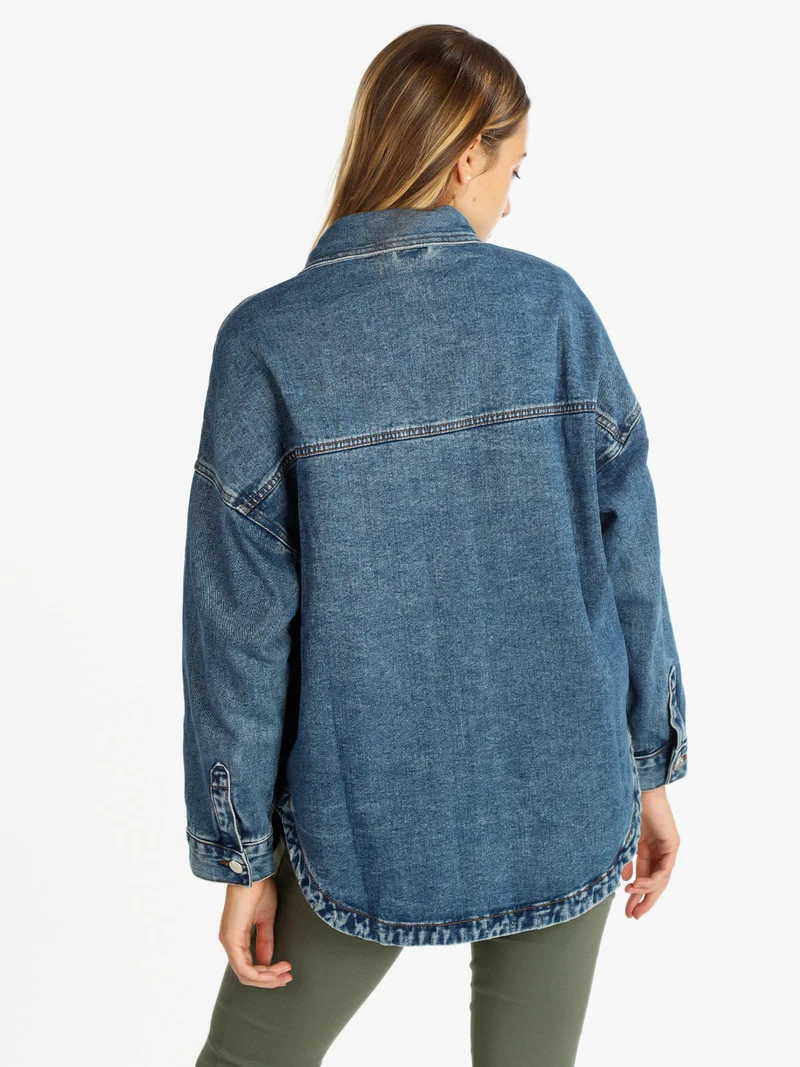 Giacca donna in jeans oversize - jeans
