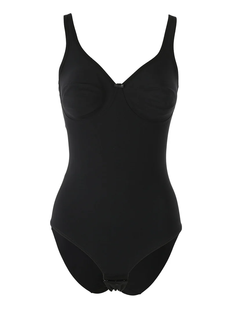 506 Body donna modellante con coppe preformate COPPA C - nero