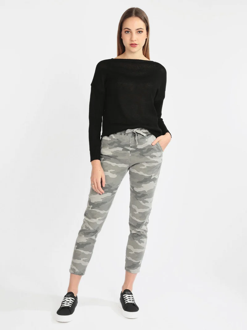 Pantaloni donna militari - grigio