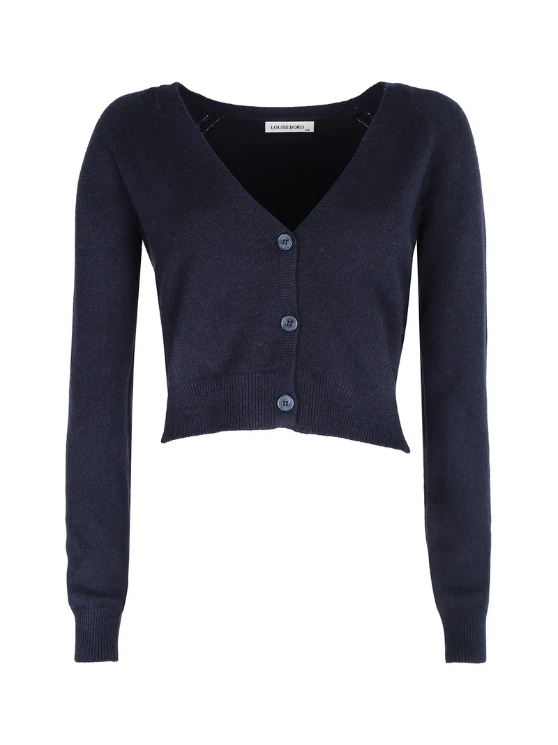 Cardigan da donna corto - blu scuro