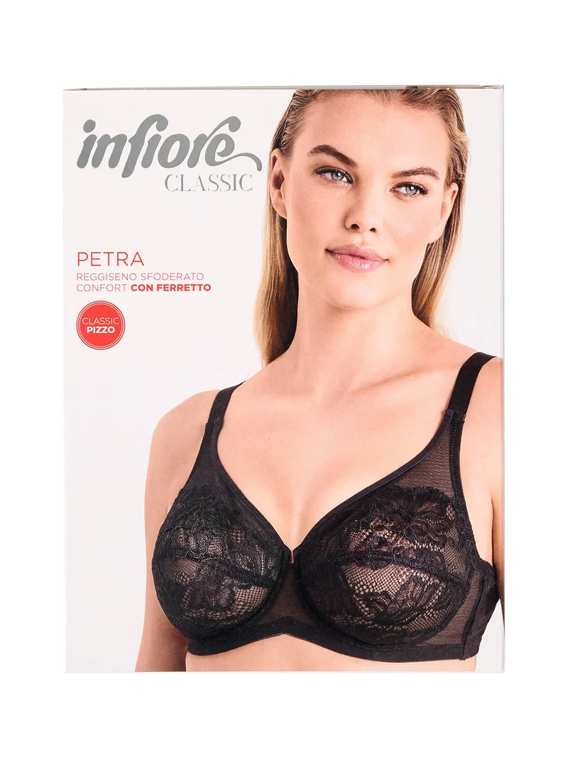 PETRA Reggiseno sfoderato con ferretto coppa C - nero