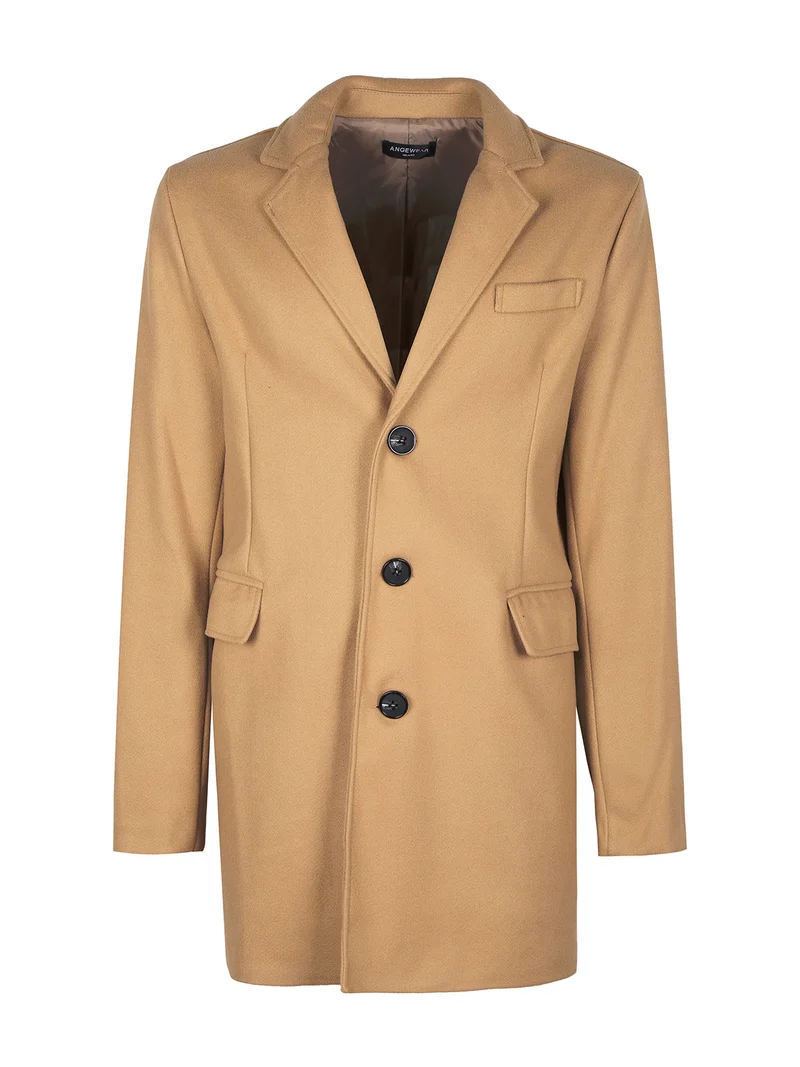 Cappotto classico da uomo - khaki