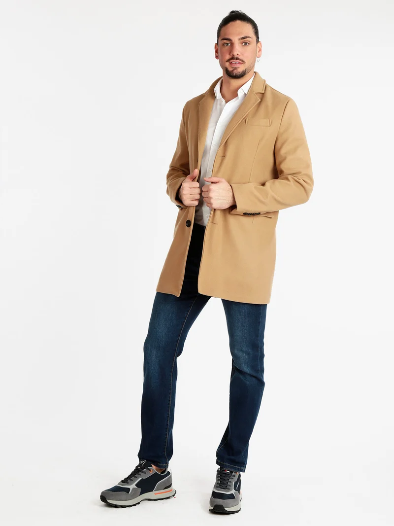 Cappotto classico da uomo - khaki