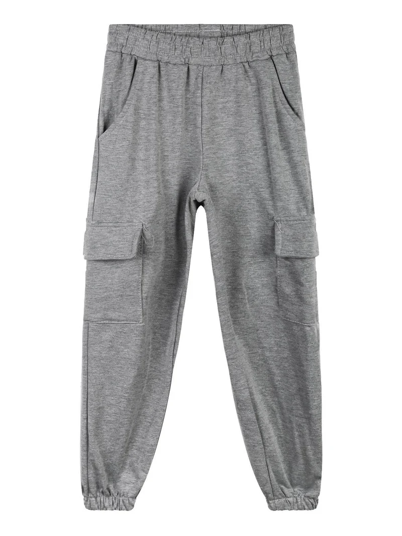 Completo tuta sportiva bambina 2 pezzi con tasconi - grigio