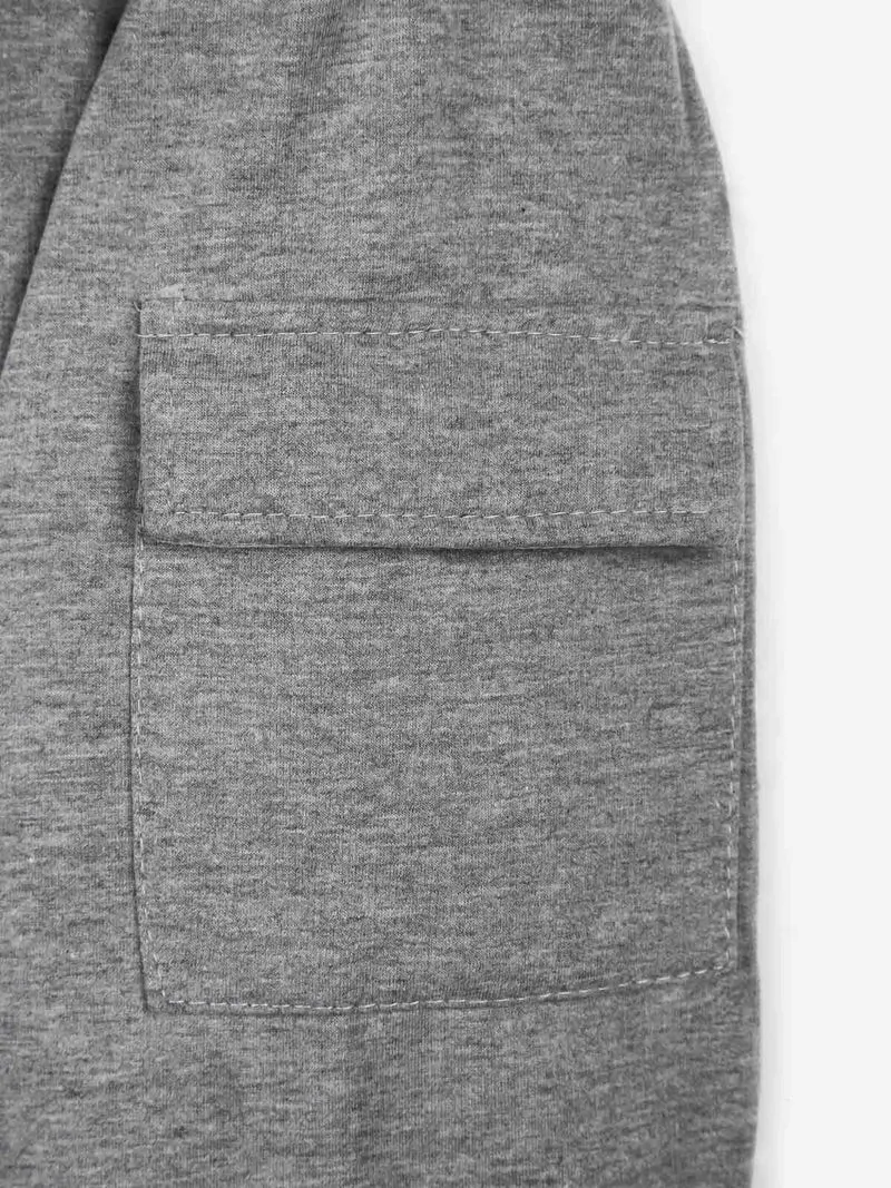 Completo tuta sportiva bambina 2 pezzi con tasconi - grigio