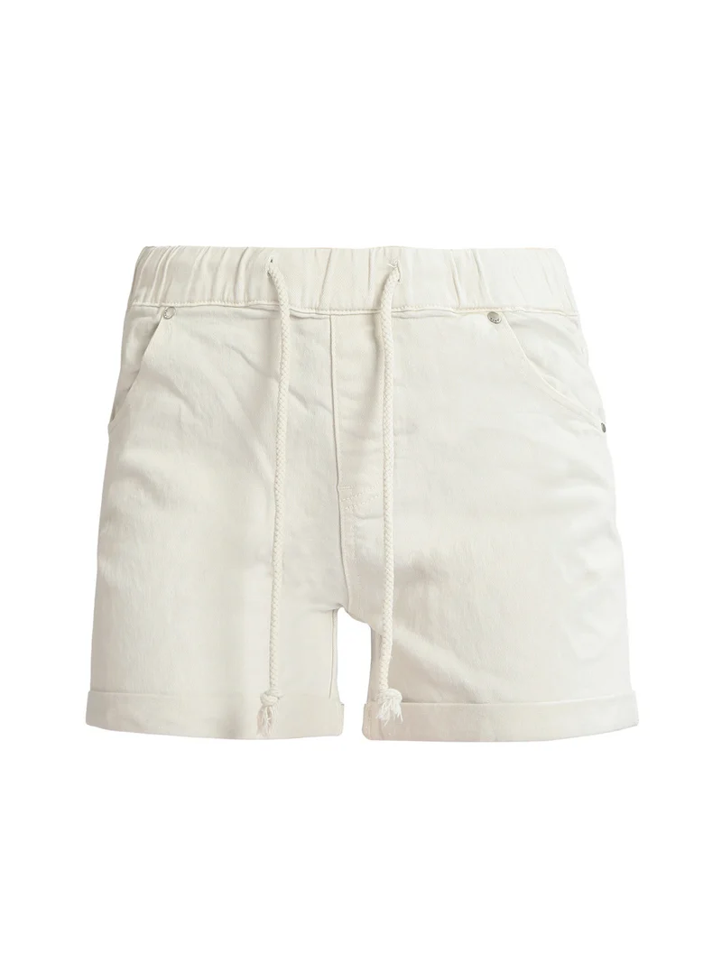 Shorts donna in cotone - perla