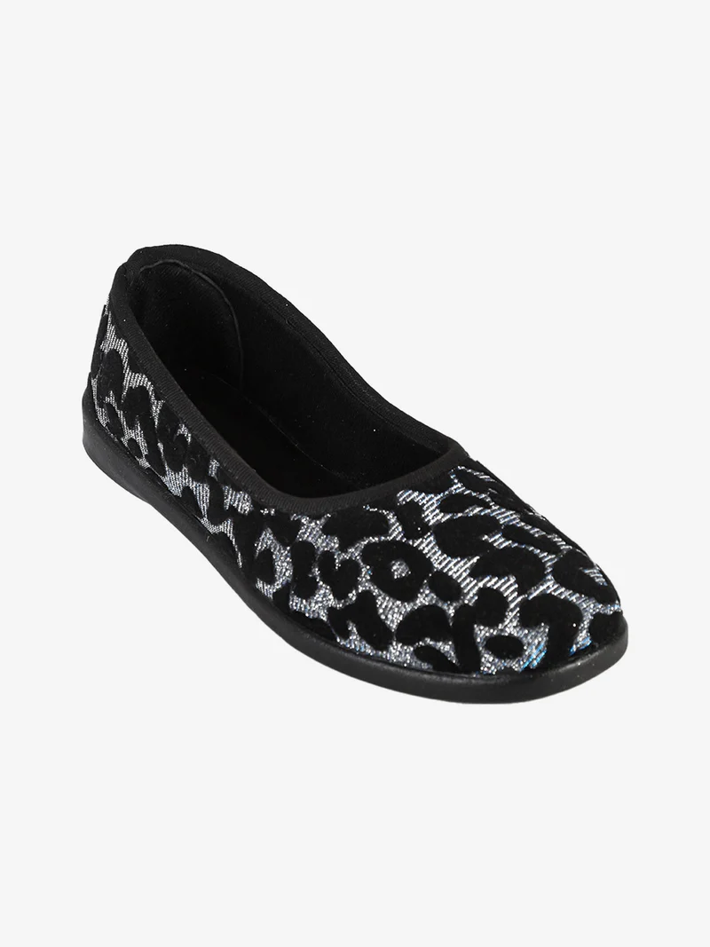 Pantofole chiuse da donna con glitter - argento