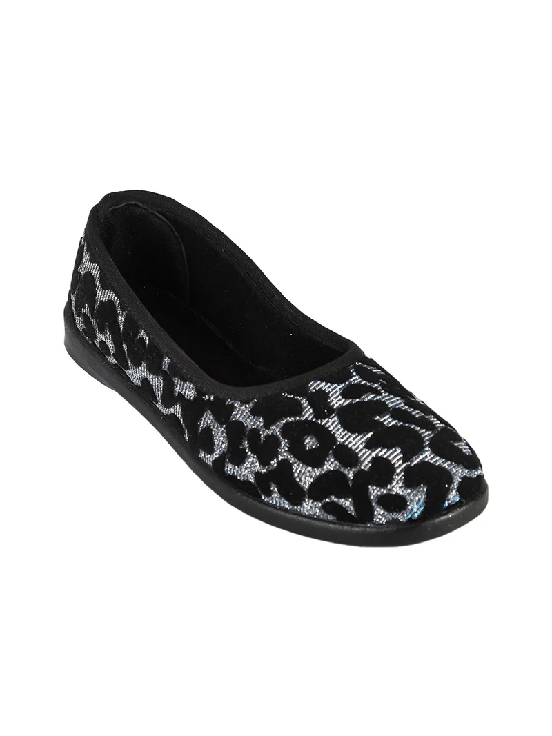 Pantofole chiuse da donna con glitter - argento