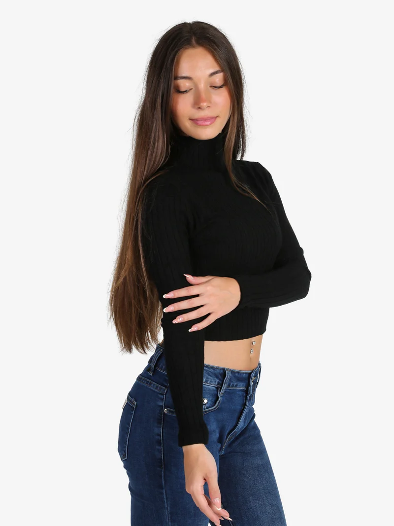 Maglia donna lupetto - nero