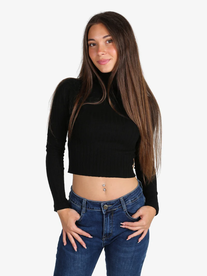 Maglia donna lupetto - nero