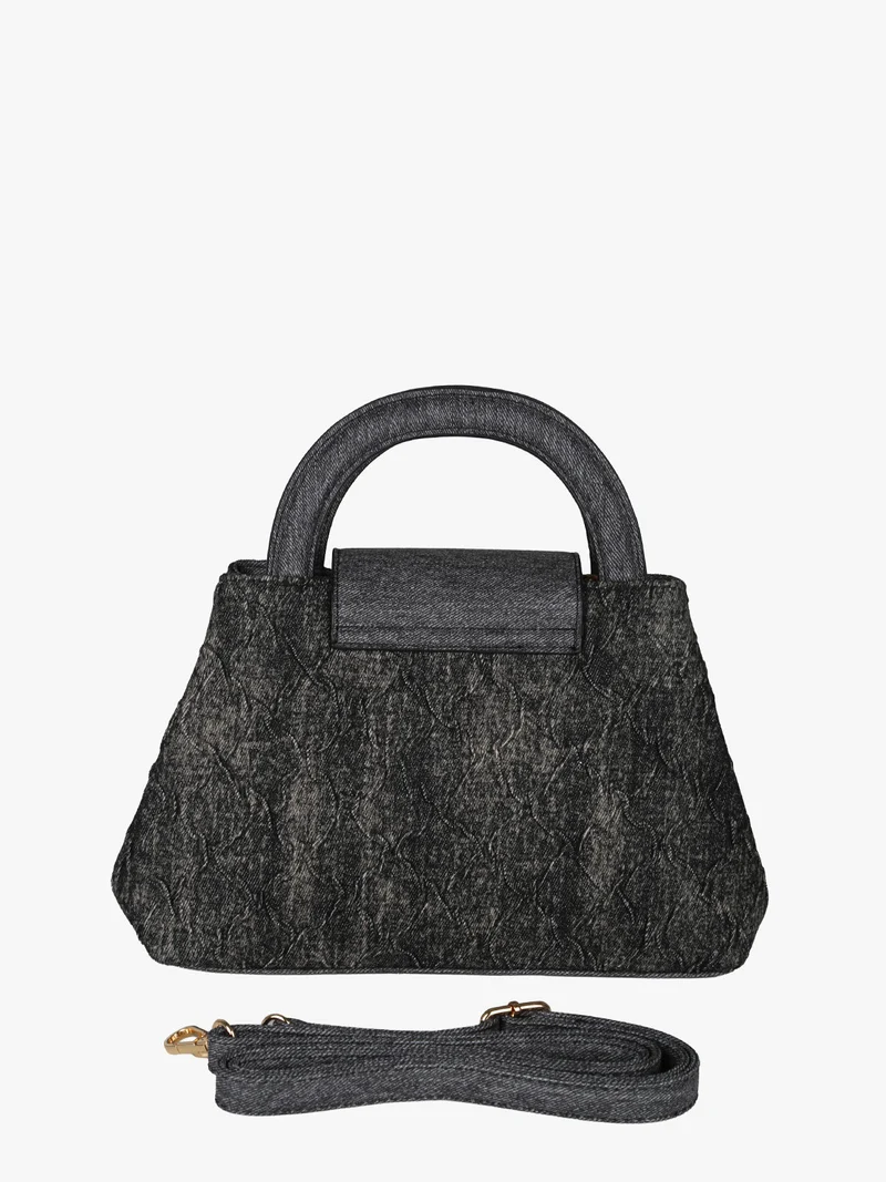 Borsa donna a mano in jeans - nero