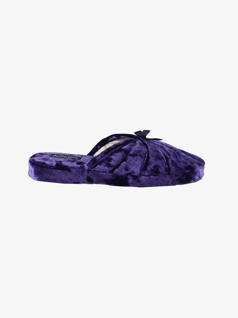 Pantofole donna effetto velluto - viola