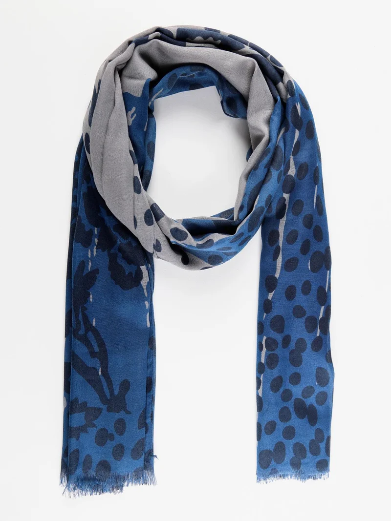 Sciarpa leggera a fantasia - blu