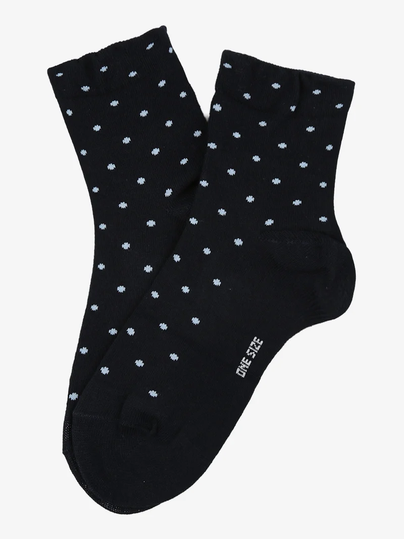 Calze corte da donna a pois - blu scuro