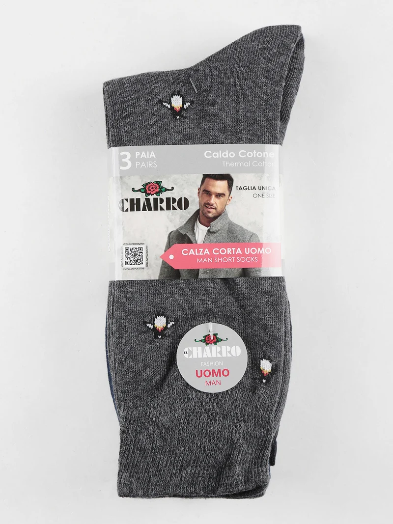 Calza corta da uomo con stampe