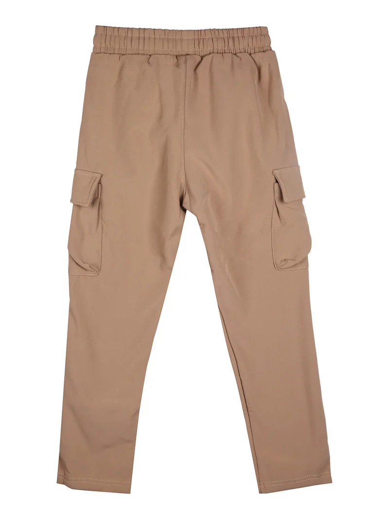 Pantaloni da ragazzo cargo con interno in pile - khaki