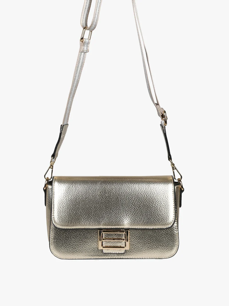 Borsa mini a tracolla da donna - oro